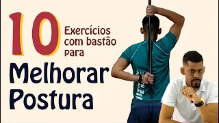 10 exercícios com bastão - para melhorar a postura | Dr. Rodrigo Lopes Fisioterapeuta-