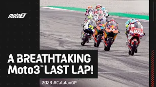 The unpredictable Moto3™ last lap! 👌 💥 | 2023 #CatalanGP