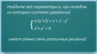 Найдите все параметры а, при каждом из которых...