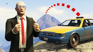 Can you catch a taxi to the top of Mount Chiliad in GTA 5 Online?