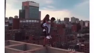Epic moment when a guy takes his girlfriend to the rooftop | They walk on rooftop with confidence