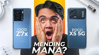 MENDING BATERAI BADAK ATAU LAYAR AMOLED? | iQOO Z7X vs POCO X5