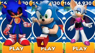 Sonic Dash - Sonic EXE VS  Lego Sonic VS Rouge Dash - Movie Sonic vs All Bosses Zazz Eggman
