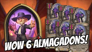 CRAZY 6 ALMAGADON WITH THE POWER OF SILAS TICKETS! | Hearthstone Battlegrounds