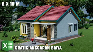 RUMAH MINIMALIS ELEGAN || 8 X 10 M || LENGKAP DENGAN ANGGARAN BIAYA