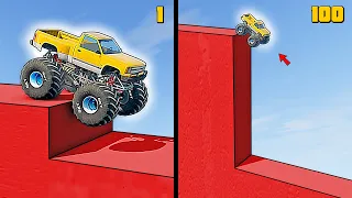 BeamNG Vehicles vs. Lowest Block Road