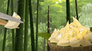Fresh from forest - Bamboo Shoot Salad｜Cooking Animated Short Film｜筍サラダ動画｜冷筍沙拉｜Food Animation ASMR