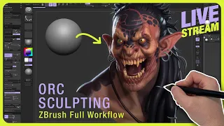 Creature Sculpting Tutorial in ZBrush Live Stream