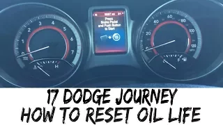How To Reset Oil Life 2017 Dodge Journey Oil Change 16-17 18