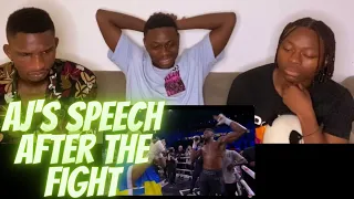 Anthony Joshua makes passionate speech & vents frustrations after Usyk defeat | REACTION