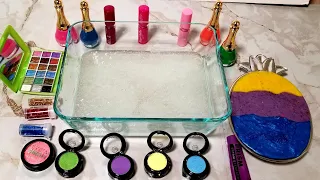 Mixing Makeup Eyeshadow into Clear Slime  - Special Series #258 !!!