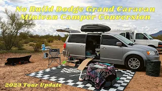 No Build Dodge Grand Caravan Minivan Camper Conversion 2023 Tour | Minimalist Tiny Living