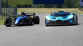 Bugatti Bolide 2020 vs F1 Bugatti Concept EB22 2022 at Monza Full Course