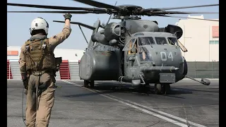 4K AVIATION B-ROLL - US Navy MH-53E "Sea Dragon" Functional Check Flight, 25Jan21
