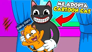 ME ADOPTA CARTOON CAT 😨 😭 | BEBÉ GATO TIENE UN NUEVO PAPÁ EN MINECRAFT