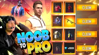 Free Fire Making Noob Poor Adam 👉🏻 Rich Pro Chrono || Got All Old Rare Bundles In Just 1 Diamond😍