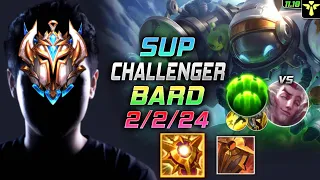 Challenger Bard Support vs Rakan - 챌린저 서폿 바드 템트리 룬 솔라리 수호자 バード Бард 星界游神 巴德 - LOL KR 11.19