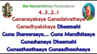 Ekadantaya Vakratundaya Karaoke With Lyrics English |Lord Ganesha Songs | Devotional Songs