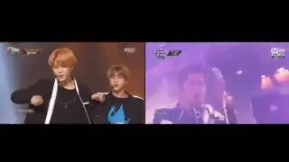 BTS 방탄소년단 & Shinhwa 신화 - Perfect Man 퍼펙트맨  comparison