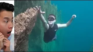 Falling Off An Underwater Cliff! (Freediving)