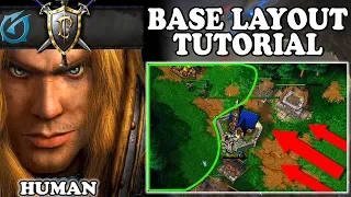 Grubby | Warcraft 3 TFT | 1.30 | HUMAN Base Layout TUTORIAL