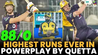 Highest Runs Ever in Powerplay By Gladiators | Peshawar vs Quetta | Match 25 | HBL PSL 8 | MI2A