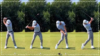 Collin Morikawa Driver & Iron Swing Sequence (Slow Motion)