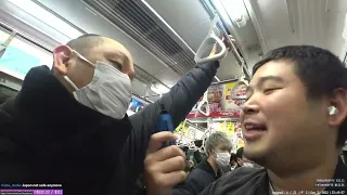 Hyubsama gets pressed on the bullet train by Japanese Yakuza