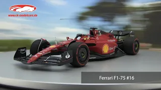 ck-modelcars-video: Charles Leclerc Ferrari F1-75 #16 Sieger Bahrain GP Formel 1 2022 1:18 BBR