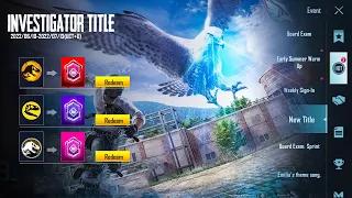 Free Mythic Title | How To Get Investigator Title | Easy Way To Get Mythic Investigator Title |Pubgm