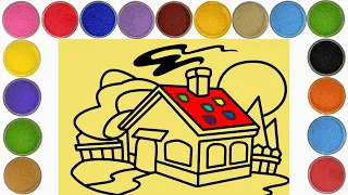 Tô Tranh Cát Ngôi Nhà Cổ Tích - Colored Sand Painting Fairy House 🏡🏡🏡🏡