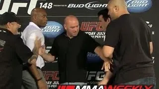 Anderson Silva and Chael Sonnen Nearly Come to Blows at UFC 148 Presser (FaceOff)