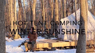 Winter Camping in a Hot Tent