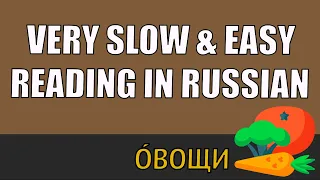 Slow and Easy Reading in Russian for Beginners / Learn Basic Russian Words