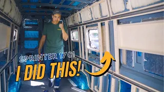 How I framed my Sprinter Van!