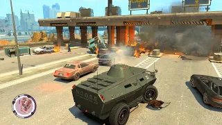 GTA 4 TBOGT - APC Tank Rampage + Six Star Escape
