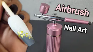 Nail Art using Airbrush | Nlapldy Airbrush kit Review