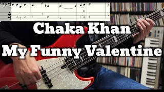 Chaka Khan  - My Funny Valentine (Bass Cover) / TABS in VIDEO  // Waiting to Exhale //