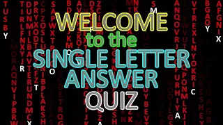 Single Letter Answers - MDW Quiz 84