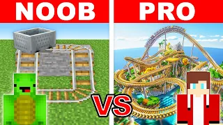 MIKEY vs JJ : NOOB vs PRO: ROLLER COASTER Build Challenge in Minecraft