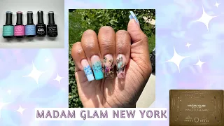 Trying Madam Glam NY Gel Polishes - Gel X Method Beginner Nails