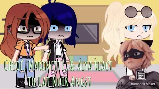 Chloé, Marinette, & Alya react to Cat Noir Angst