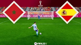 FIFA World Cup | MOROCCO vs SPAIN | [Penalty shootout] FIFA 23
