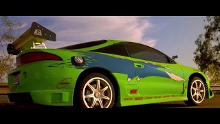 Брайн тренируется на Mitsubishi Eclipse [Форсаж 1]