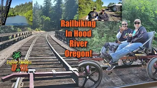 Railbiking In Hood River Oregon #railbike #thefruitcompany #oregon #hoodriver #adventure