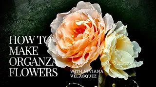 How to make beautiful organza flowers/ Como hacer hermosas flores de organza #howto #diy #artist