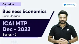 ICAI MTP Dec 2022 | Series 2 | Business Economics | Sahil Madaan