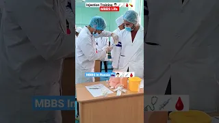 😍🩸MBBS In Russia🇷🇺|Injection Training| #shorts #trending #mbbs #doctor #russia #pw #neet #motivation