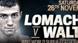 Vasyl Lomachenko vs Nicholas Walters WBO Jr. Lightweight Title Fight