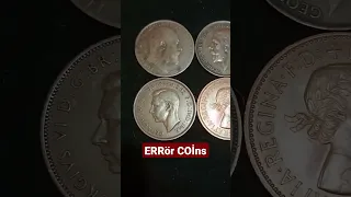 ERRöR COİns-Great Britaine-one penny lot.#error #coins #greatbritain #u.k.#euro